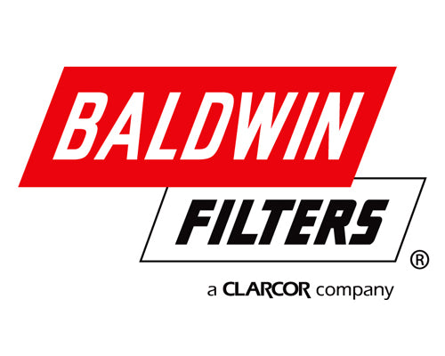 Baldwin Filters logo with 'a CLARCOR company' text on a white background.
